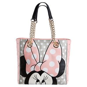 Loungefly Minnie Mouse Face Tote Bag.